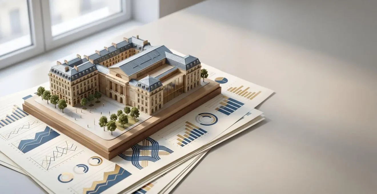 Représentation symbolique du financement des projets communaux par les marchés financiers